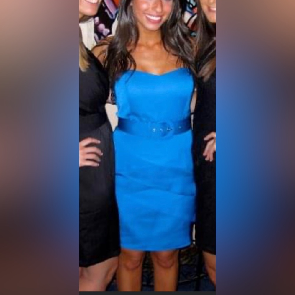 Trina Turk electric blue strapless dress - Picture 8 of 14